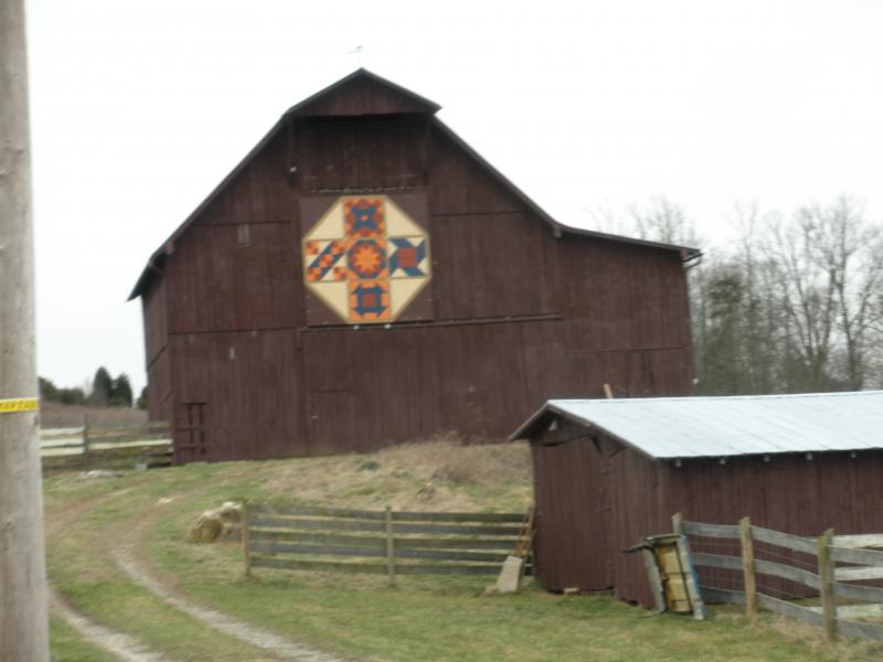 barn quilt with barn